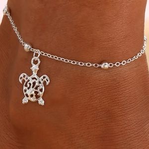 Turtle Anklet Bracelet silver